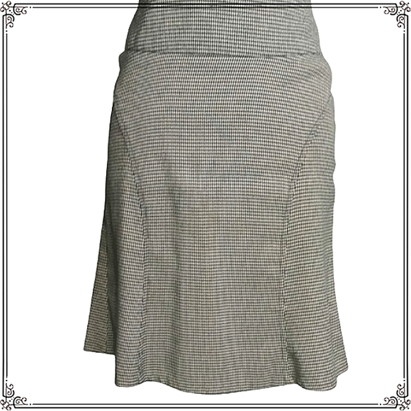 Retro Y2K A Line Pin Check Knee Length Skirt Size Sm - Picture 3 of 7